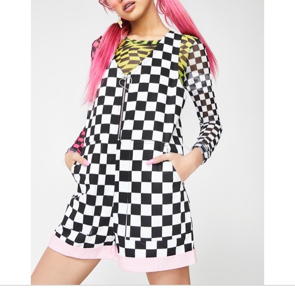 Lazy Oaf Other - Lazy Oaf check mate romper
